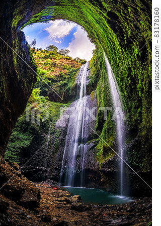 Madakaripura Waterfall (Probolinggo) is the tallest waterfall in deep Forest in East Java, Indonesia. 83178160
