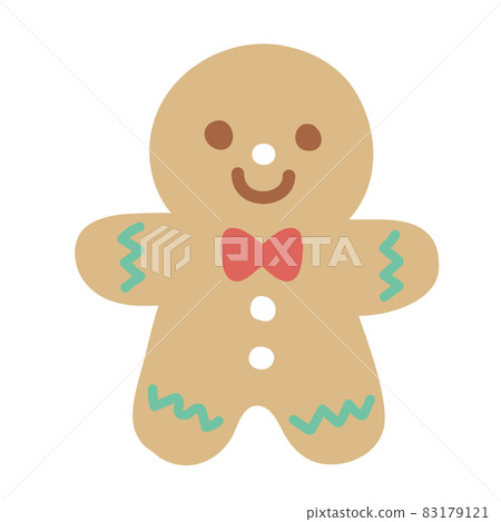 Simple cute gingerbread man cookie 83179121