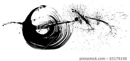 飛濺成一圈，墨水材料，手寫的畫筆插圖 83179198