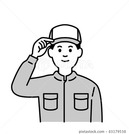 Illustration of a mechanic Upper body 83179538