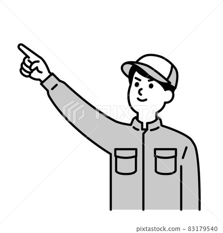 Illustration of a mechanic Upper body Illustration of a mechanic Upper body 83179540