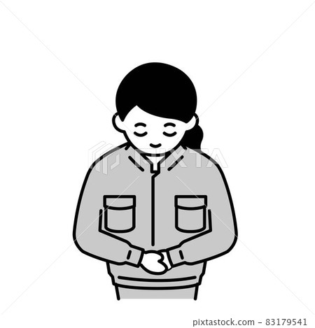 Illustration of a mechanic Upper body Illustration of a mechanic Upper body 83179541
