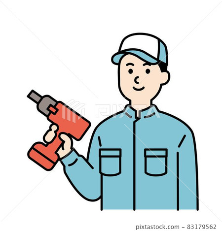 Mechanic's illustration Upper body color 83179562