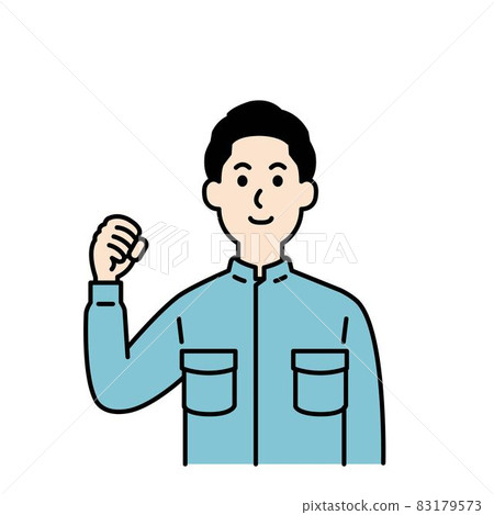 Mechanic's illustration Upper body color 83179573
