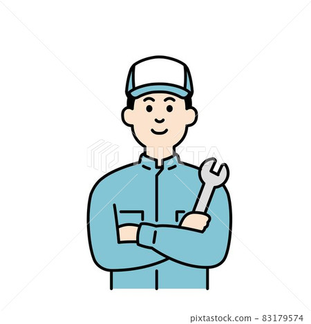 Mechanic's illustration Upper body color Mechanic's illustration Upper body color 83179574