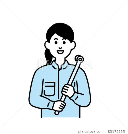 機械師上身藍色的插圖 機械師上身藍色的插圖 83179635