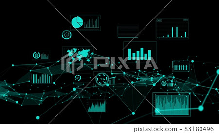 Business data and financial figures visualiser graphic Business data and financial figures visualiser graphic 83180496