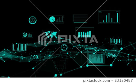 Business data and financial figures visualiser graphic Business data and financial figures visualiser graphic 83180497