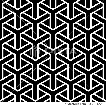 Abstract seamless geometric hexagons pattern and texture. 83181226