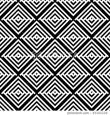 Abstract seamless geometric checked pattern and texture. 83181229