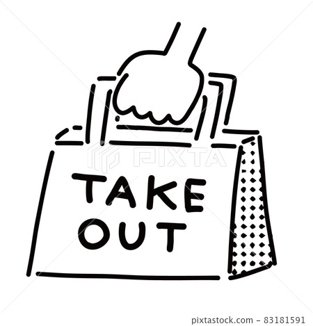 外賣圖標風格的插圖 外賣圖標風格的插圖 83181591