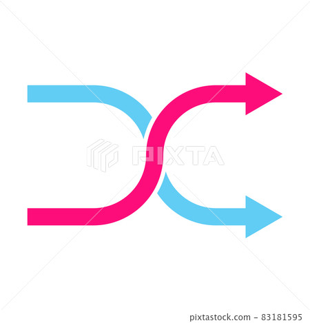 Redirect icon vector change direction symbol for graphic design, logo, website, social media, mobile app, UI illustration 83181595