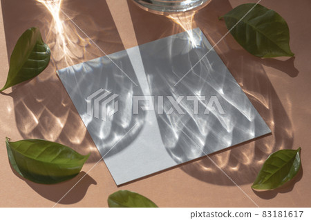 Flat lay composition with blank paper on white background. Top view from above, copy space. Flat lay composition with blank paper on white background. Top view from above, copy space. 83181617