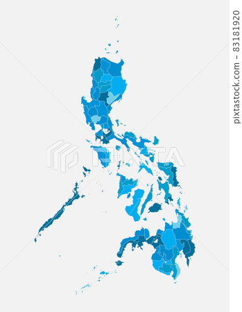 Vector map country Philippines divided on regions Vector map country Philippines divided on regions 83181920