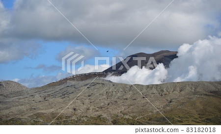 Aso Nakadake, eruption alert level 2, birds dance Aso Nakadake, eruption alert level 2, birds dance 83182018