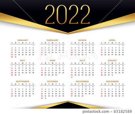 premium 2022 calendar design for new year 83182589
