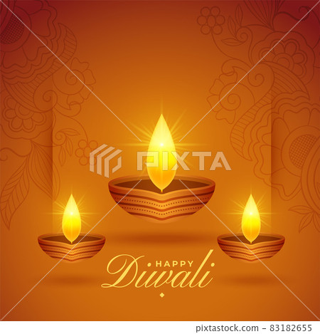 glowing diwali oil lamps festival background glowing diwali oil lamps festival background 83182655