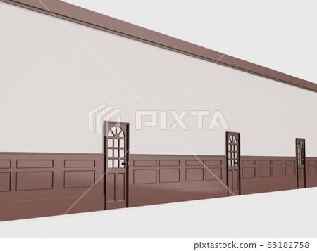 Western architecture wall with door Western architecture wall with door 83182758