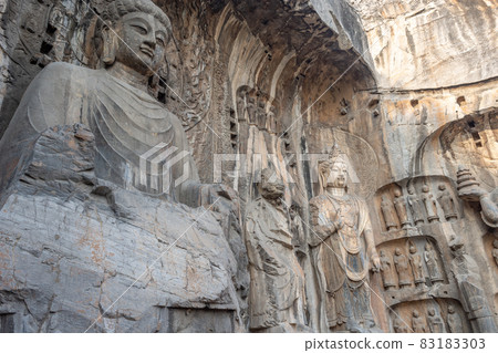 The Longmen Grottoes in Luoyang, Henan province, China The Longmen Grottoes in Luoyang, Henan province, China 83183303