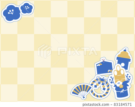 Japanese pattern background material that can be used for the New Year 83184571
