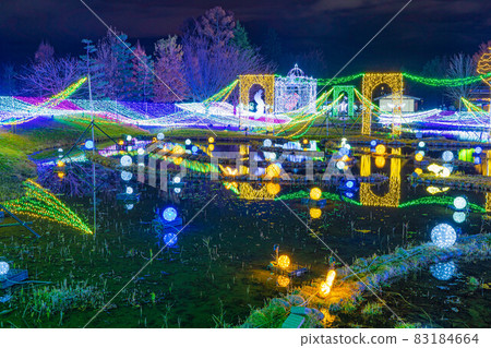 [Winter material] Illuminations image [Nagano Prefecture] 83184664
