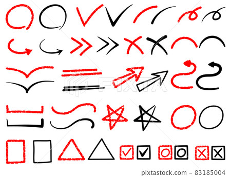 Collection of hand drawn special characters symbols 83185004