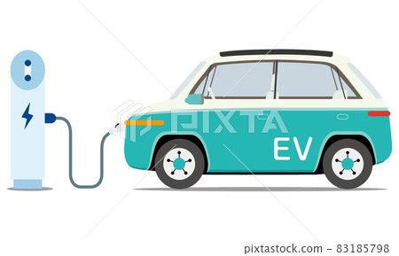在充電站充電的 EV 電動汽車 83185798