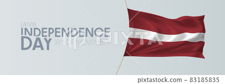 Latvia independence day vector banner, greeting card. Latvia independence day vector banner, greeting card. 83185835