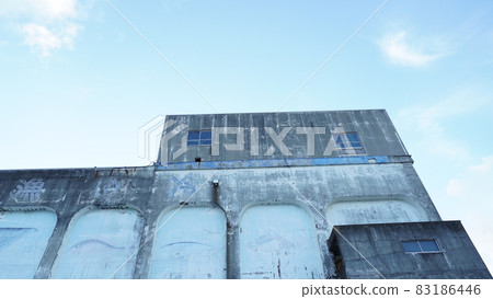 Nachikatsuura fishing port now unused abandoned fishermen's association building 83186446