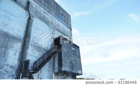 Nachikatsuura fishing port now unused abandoned fishermen's association building 83186448