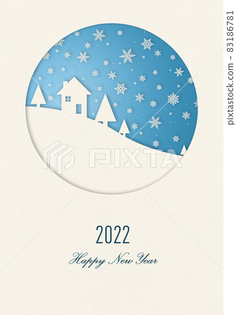 Happy new year 2022 winter card Happy new year 2022 winter card 83186781