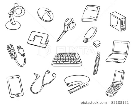 刷寫商務用品的壁紙插圖 刷寫商務用品的壁紙插圖 83188121