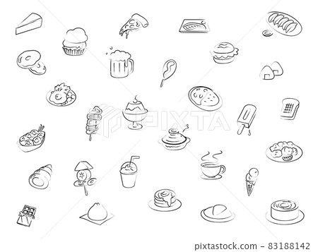 Food brush wallpaper illustration 83188142