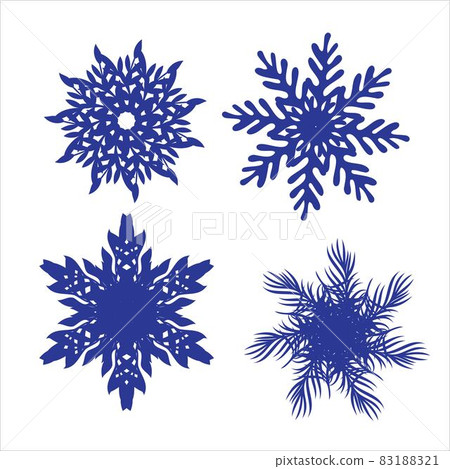 Set of snowflakes. Laser cut pattern for christmas paper cards, design elements, scrapbooking. Vector illustration. Set of snowflakes. Laser cut pattern for christmas paper cards, design elements, scrapbooking. Vector illustration. 83188321
