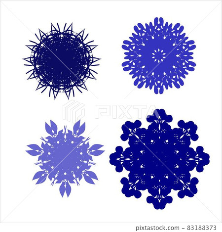 Set of snowflakes. Laser cut pattern for christmas paper cards, design elements, scrapbooking. Vector illustration. Set of snowflakes. Laser cut pattern for christmas paper cards, design elements, scrapbooking. Vector illustration. 83188373