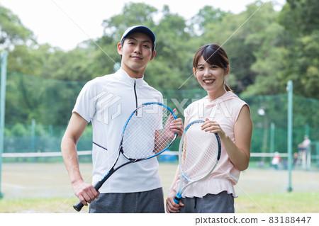 Two young people enjoying sports Two young people enjoying sports 83188447