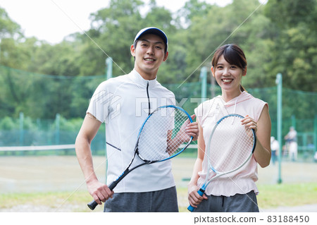 Two young people enjoying sports Two young people enjoying sports 83188450