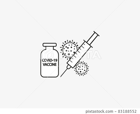 Coronavirus, vaccine, covid icon. Vector illustration. Flat design. 83188552