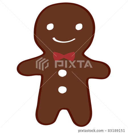 Chocolate gingerbread man cookie 83189151