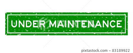 Grunge green under maintenance word square rubber seal stamp on white background Grunge green under maintenance word square rubber seal stamp on white background 83189922