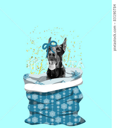 Design for greeting card. Concept of merry Christmas, 2022 New Year's, winter mood, holidays. Copy space for ad, postcard. Design for greeting card. Concept of merry Christmas, 2022 New Year's, winter mood, holidays. Copy space for ad, postcard. 83190784