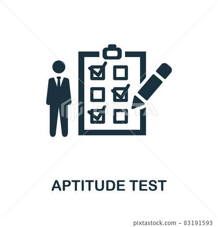 Aptitude Test icon. Monochrome sign from creative learning collection. Creative Aptitude Test icon illustration for web design, infographics and more 83191593