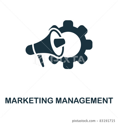 Marketing Management icon. Monochrome sign from company management collection. Creative Marketing Management icon illustration for web design, infographics and more 83191715