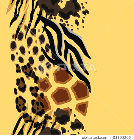 Seamless pattern with decorative animal print. African savannah fauna stylized ornament, fur texture. 83193206