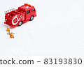 Fire truck and firefighter figure 83193830