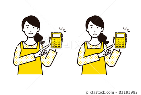 Housewife with a calculator 83193982