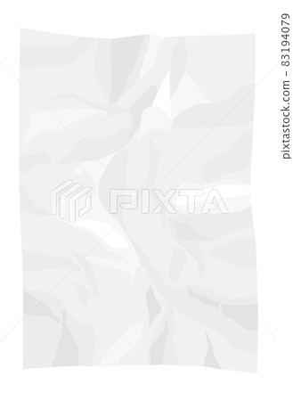 Crumpled paper sheet. Creased rough wrinkled page. Crumpled paper sheet. Creased rough wrinkled page. 83194079