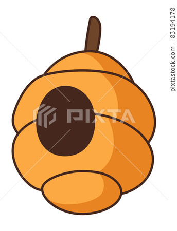 Bee hive. Cartoon beehive natural tree honey home 83194178