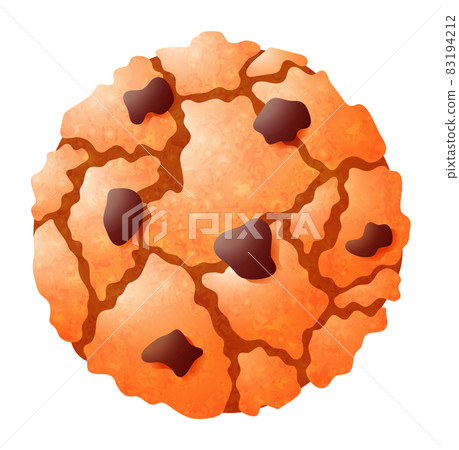 Cookie with Chocolate chips vector cartoon Cookies bite Cookie with Chocolate chips vector cartoon Cookies bite 83194212