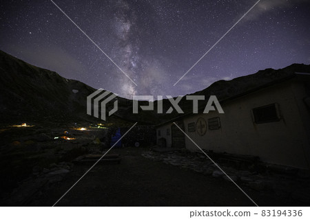 《Northern Alps, Toyama Prefecture》 Starry sky and Milky Way from Tsurugisawa Campground 83194336
